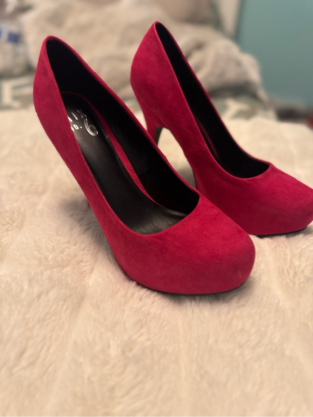Classic   fuchsia  Suede High Heel Pumps - Women
